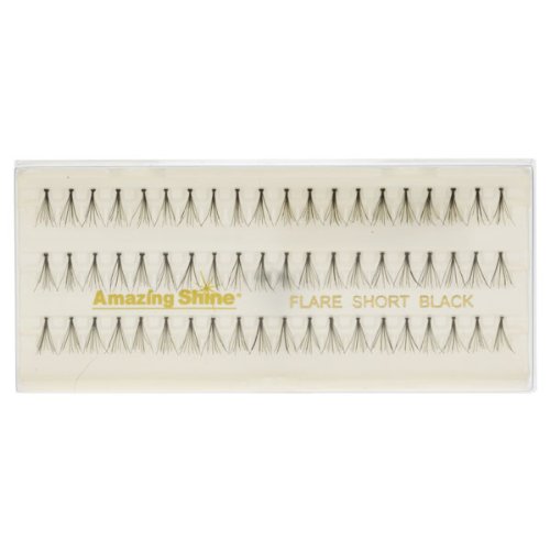 Amazing Shine Individual False Eyelashes - Flare Short Black