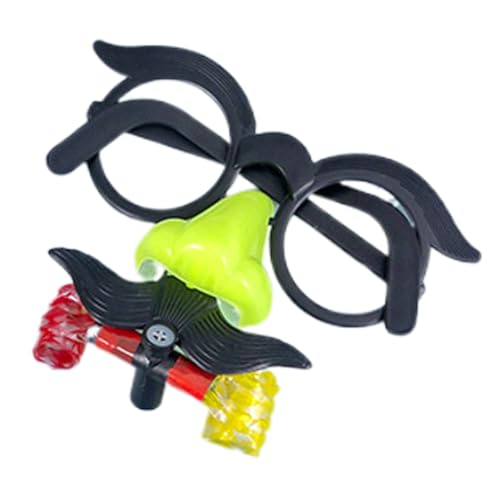 Eoixuqba Gafas con nariz y bigote - Ideas de regalos para fiestas, gafas divertidas, para disfraces de carnaval, fiesta de cumpleaños, celebración para toda la familia
