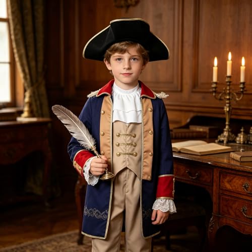 Disfraz George Washington para niños 5-6 años azul miniatura 7