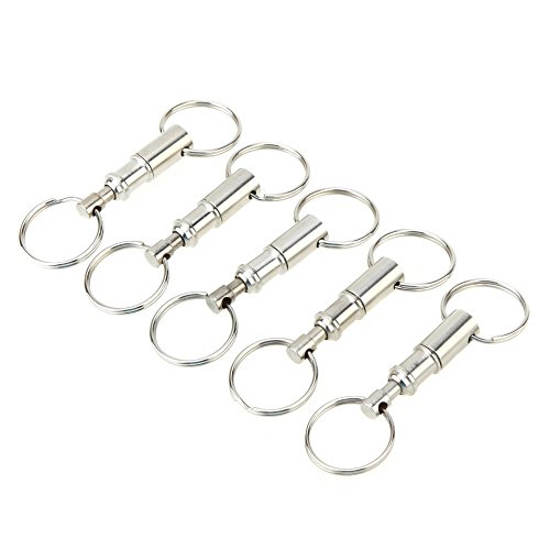 Tenlacum - Tenlacum Abnehmbarer Schlüsselring, Schlüsselanhänger mit Ringe, schnell lösender Schlüsselring, Doppelspaltringe, QBBRT