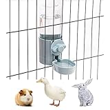 Rabbit Water Bottle 17 OZ Bunny Hanging Water Fountain Automatic Guinea Pig Water Dispenser No Leak Drinking...