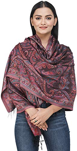 Étole en super soie Jamawar réversible violette le cadeau d'exception idéal - 3