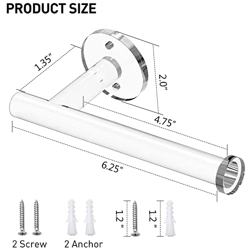 Egchi Acrylic Toilet Paper Holder, Clear Toilet Paper Stand, Bathroom Towel Holder, Toilet Paper Tissue Roll Holder Wall Mount, Toilet Paper Dispenser #TOP2