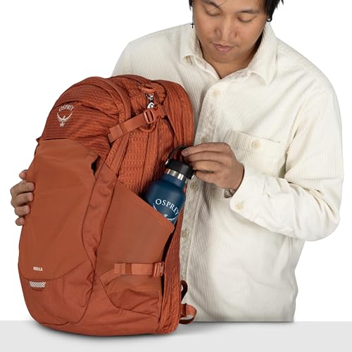 Osprey Nebula Commuter Backpack - Everyday Bag with Laptop Sleeve and Bottle Pockets, Porcelain Orange Heather - Image 12