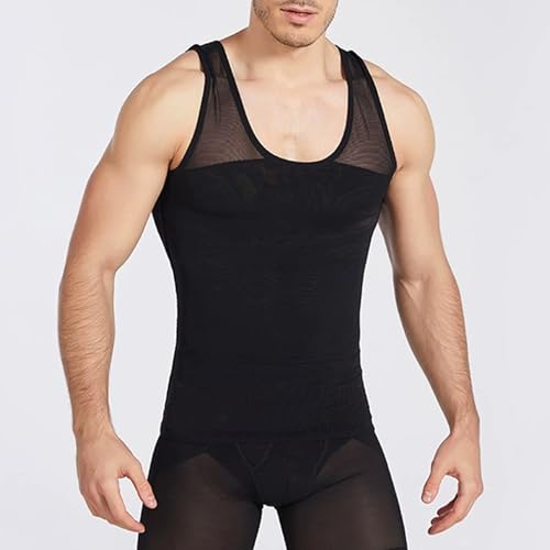 Men's Body Shaping Compression Vest Seamless Shirt Summer Lightweight Breathable Corset Shapewear for Men Body3