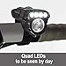 Cygolite Dash Pro– 600 Lumen Bike Light– 5 Night & 3 Daytime Modes– Compact & Durable– IP64 Water Resistant– Sturdy Flexible Mount– USB Rechargeable Headligh, Black, DSH-600-USB