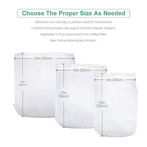 Bellamei 8541963569 Nut Milk Bag Reusable Food Strainer Nut Bags thumb #1