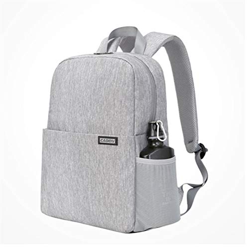Camera Bag Digitalkamera Videos Tasche wasserdichte Laptop 14" Schule Gelegenheitsfototasche for Kamera-Rucksack (Color : Gray)