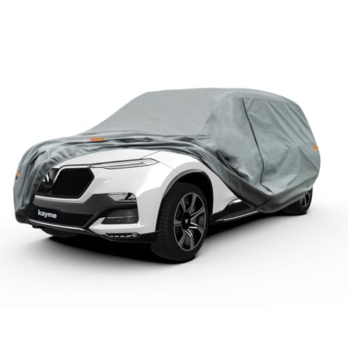Image of Kayme Heavy Duty SUV Car Cover Custom Fit VinFast VF 9 Waterproof All Weather for Automobiles, Full Exterior Covers Sun Rain UV Protection.(Deliver About 3-10 Days)