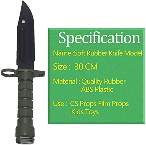 Miniatura 6 de Cuchillo táctico de goma con vainafunda de entrenamiento militar Daga Cosplay ABS hoja plástico vaina modelo kit decoración y cosplay