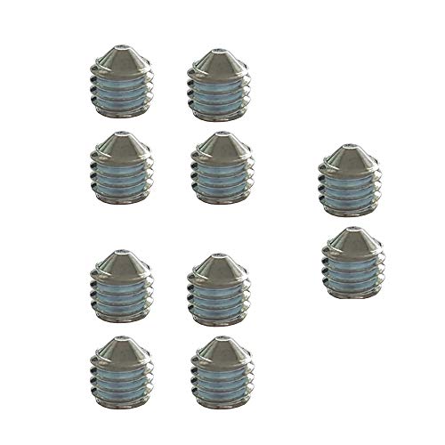 6mm Grub Screws to Fix Door Handles Spindle Silver Finish (Pack of 10)
