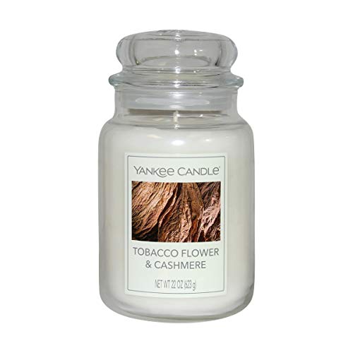 Yankee Candle Large Single Wick Scented Glass (Tobacco Flower and Cashmere)