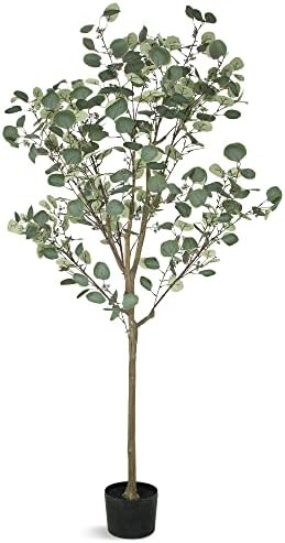 OLIGANE 6FT Artificial Fake Trees,Tall Fake Plants Faux Tree for Home Decor Indoor Outdoors Green