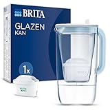 BRITA Wasserfilterkaraffe aus blauem Glas (2,5l)