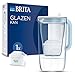 Produktbild BRITA Wasserfilterkaraffe aus blauem Glas (2,5 l) inkl. 1 Filterkartusche für Wasserhahn Maxtra Pro All-in-1, reduziert PFAS*, Kalk, Chlor, bestimmte Verunreinigungen und Metalle zur Anzeige von Zeit