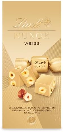 Lindt Schokolade | NUXOR Weiß, 103g Beutel, Haselnuss, Geschenk