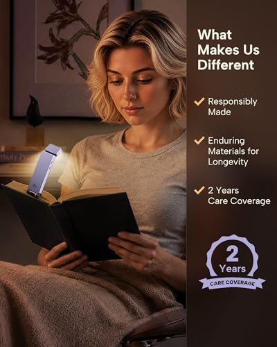 86lux Leselampe Buch Klemme，Wiederaufladbare Buchlampe zum Lesen im Bett – Ansicht 8