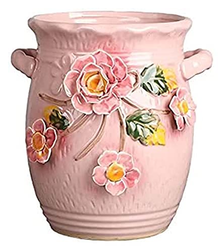 Double oreille pot de fleur rétro céramique pour éviter les chutes