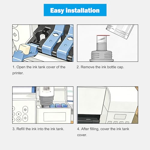 E104 Tinten EPT104 Kompatible Tintenflaschen für ET-1810 ET-2710 2711 2712 2715 ET-2720 2721 2726 ET-2810 2811 ET-2865 ET-2871 ET-2876 ET-4700 ET-2870 ET-4800 ET-4810 ET-4700 ET-14100 Drucker (4 Pack)