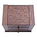 LOYALHEARTDY 5 Layer Wooden Carved Flower Rustic Wooden Jewelry Organizer Box with 4 Drawers Storage Organizer Gift For Watches, Necklace, Ring （Brown）