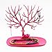 WOKEZ Présentoir à bijoux en forme de bois de bois d'arbre pour colliers, bagues, bracelets (couleur : rose)