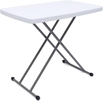 Folding Table 2.5 Foot, Portable Heavy Duty Plastic Utility Foldable Table Small Indoor Outdoor Folding Table, Camping and Party