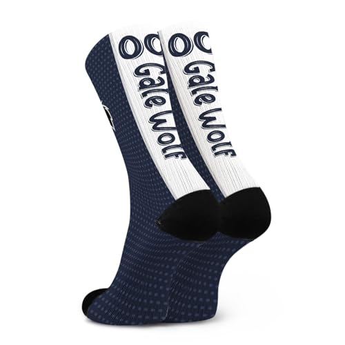 Custom Team Logo Crew Socks, Personalized Football Baseball Basketball Socks with Team Name & Number3