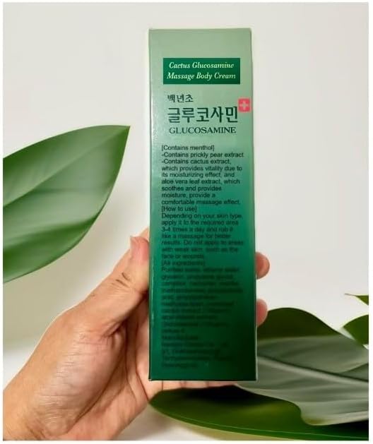 Korea Baeknyencho Glucosamine Cream 150ml X 1EA Fragrance-Free & Paraben Free. Natural Gel for Massage Therapy