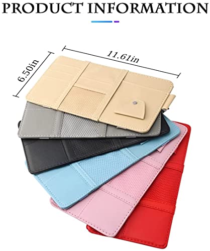 Organizador De Visera Para Auto Rosa miniatura 2