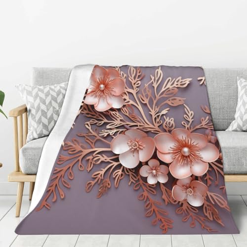 Couverture polaire fleurie douce pour vos soirées cocooning