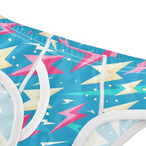 KLL Vintages Lightning Bolts Little Boys Soft Boxer Briefs Breathable Children Panties4