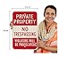 SmartSign Private Property No Trespassing Sign, Violators Prosecuted Sign, 12 x 18 Inches 3M High Intensity Grade Reflective Aluminum, USA Made