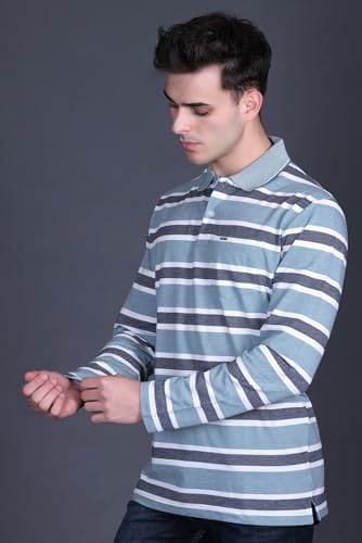 Image of Full Sleeve Polo T Shirt for Men Cotton with Pocket and Collar - Regular Fit Tshirt