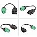 9 Pin to 16 Pin Cable Adapter, Round OBD2 Interface 9 Pin to 16 Pin Truck Diagnostic Scanner Cable Adapter Diagnostic Scan Tool Replacement Truck Diagnostic Cable Fit for Cummins Engine