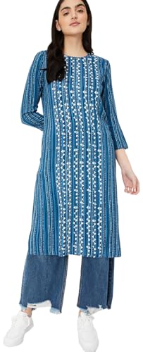 Image of Max Women's Rayon Blend Regular Fit Casual Kurta