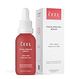 The Ceel Facial Peeling Serum With 10% AHA 2% BHA, Saliscylic Acid Serum for Blemishes, Chemical Peel at Home, Glycolic Acid Peel With Hyaluronic Acid,AHA and BHA, 1.00 fl.oz (30 ml)