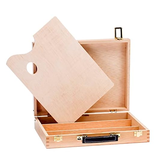 Lienzos Levante Caja de Pintura 4-L, Madera de Haya, Vacia, 1 Unidad (Paquete de 1)