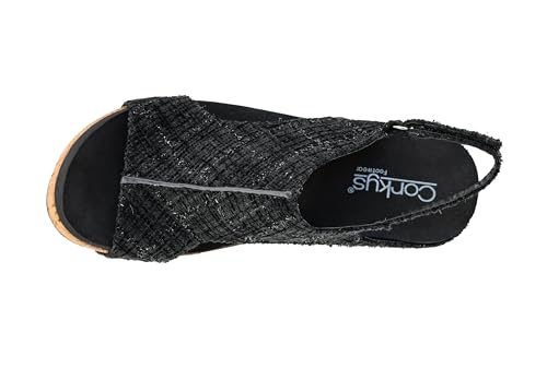 Image of Corkys Footwear Womens Carley Wedges, Featuring Corkys EVA Foam Cushioned Insoles, A 2.5 Inch Heel, Lightweight For All Day Wear, And Hook And Loop Closure