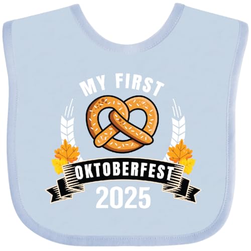 inktastic My 1st Oktoberfest 2025 with Pretzel and Banner Baby Bib