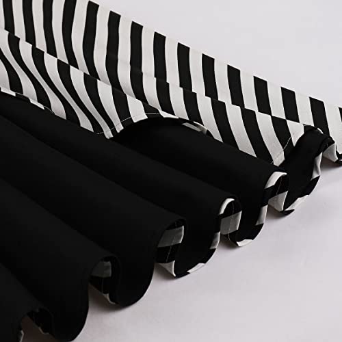 Image of Stripes 1950s Dresses for Women Vintage 50s 60s Retro Audrey Rockabilly Prom Halloween Cocktail Party Swing Homecoming Dress