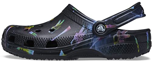 Image of Crocs Men's and Women's Classic Graphic Clog, Black, 10 Women /8 Men