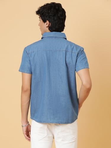 Image of KOTTY Men's Textured Casual Shirt - Long Sleeve||Button-Down Collar||Classic Fit