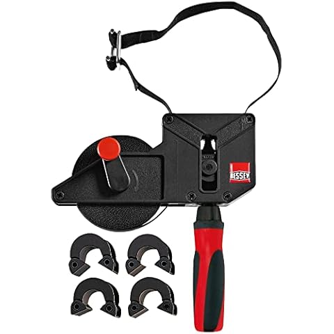 Bessey VAS-23+2K Variable Angle Strap Clamp with 4 Clips, Black with red Handle, 23' Cover