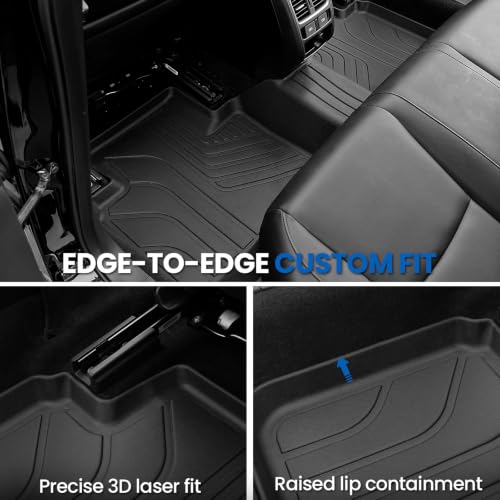 Image of Floor Mats for Honda Accord 2018-2022 Hybrid & Gas, w /Cargo Mat | Full Protection Mat Set with Cargo Liner, All Weather TPE, Non Slip & Odorless & Scratch Proof, 10th Gen Accord Accessories