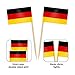 AhfuLife 100 Pcs German Flag Germany Toothpick Flags, Germany Flag Cupcake Toppers for Soccer Party Decoration, Mini German Flag for Oktoberfest Decorations