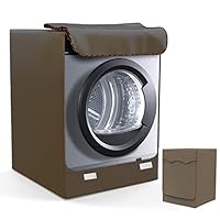 LEESITEC Coprilavatrice da Esterno Impermeabile per Lavatrice e Asciugatrice , con Apertura Frontale,Marrone, L,60×60×85 cm