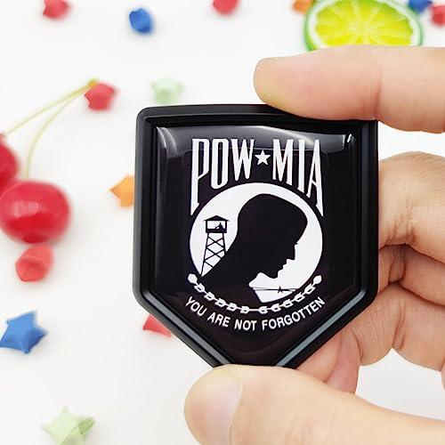Emblema cromado POW MIA de Overdecor banderas para parachoques de coche pack de 2 2