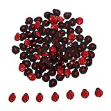 Uonlytech Botones de Plástico Mariquita 100 Unidades 13x16 Mm Accesorios para Costura Manualidades Decoración Ropa DIY