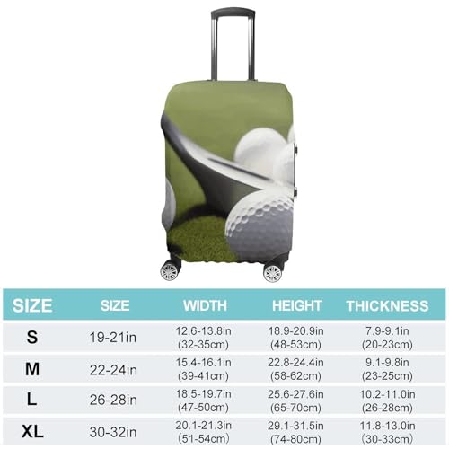 Golf Luggage Covers Tsa Approved Suitcase Cover Elastic Washable Luggage Sleeve Carry on Cover Protector Anti-Scratch Suitcase Protector Fits 19-30 Inch Case(M)2