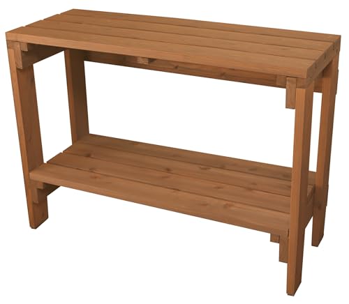 WOODPRO ガーデン 作業台 幅100cm×高さ78.7cm×奥行40cm MB(ミディアムブラウン)色 テーブル ポッティングテーブル 庭 ベランダ 収納 ガーデニング 受注生産 WOODPRO ガーデン 作業台 幅100cm×高さ78.7cm×奥行40cm MB(ミディアムブラウン)色 テーブル ポッティングテーブル 庭 ベランダ 収納 ガーデニング 受注生産